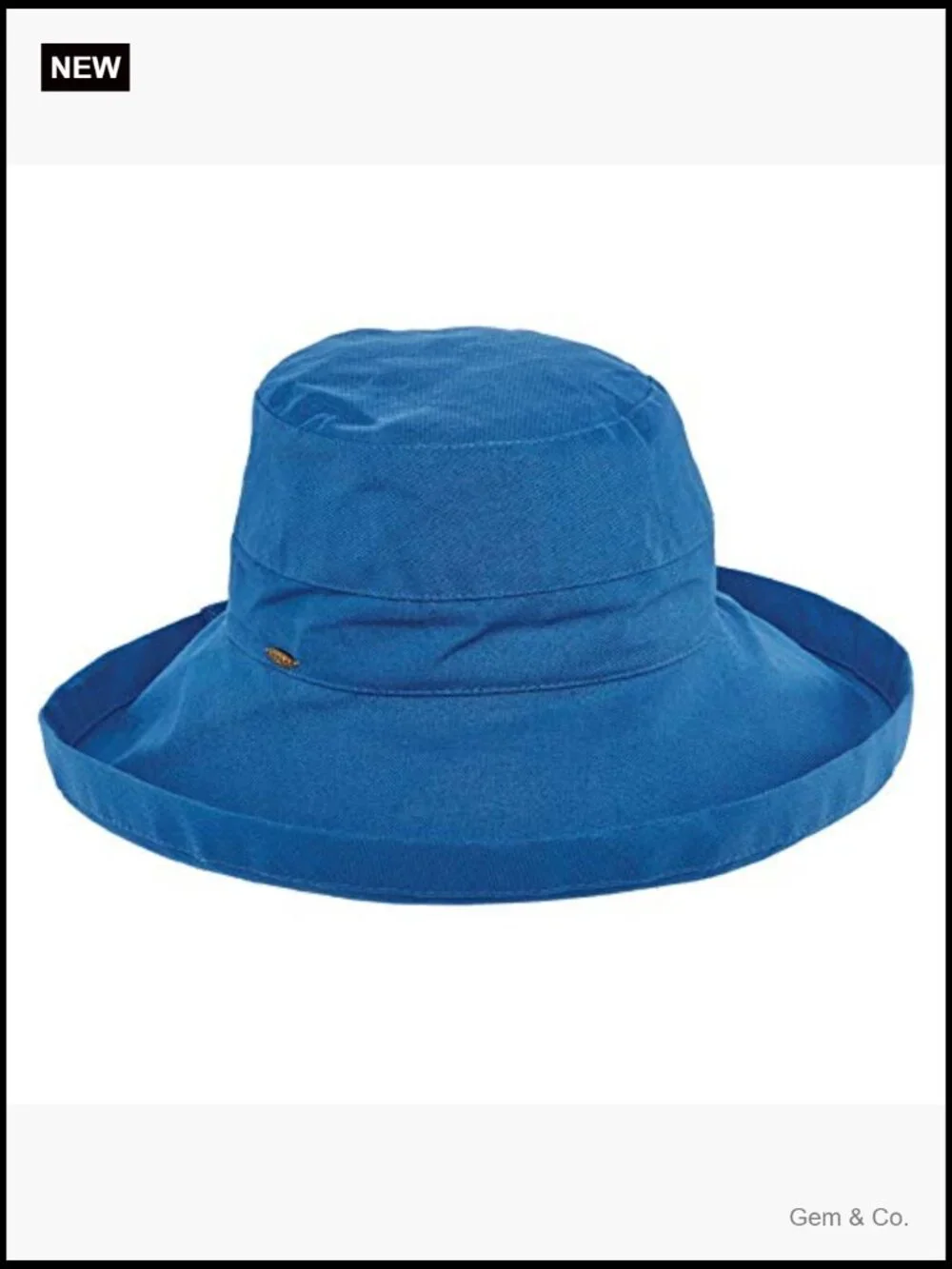 Cotton Big Brim Sun Hat UPF 50+ Adjustable Drawstring Packable Travel